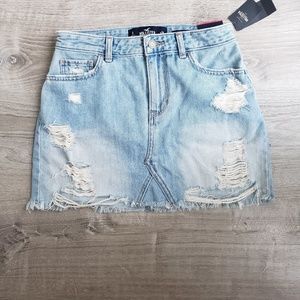 NEW Hollister Jean Skirt Ripped
